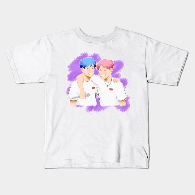 BTS Jimin & V Soulmates Kids T-Shirt by Ivi123